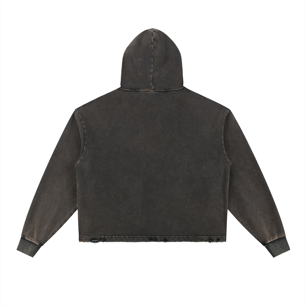 Speak Life - Vintage Washed Frayed-Hem Hoodie