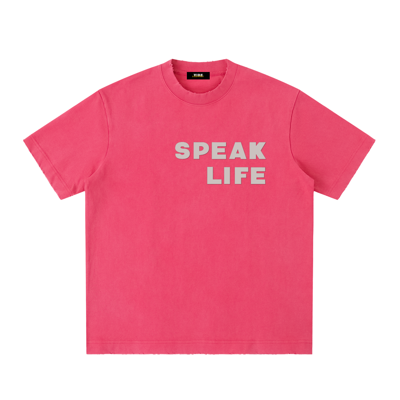 Speak Life - Heavyweight Vintage Washed Frayed T-Shirt