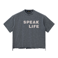 Speak Life - Snow Wash Raw-Hem Boxy T-shirt